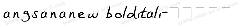 angsananew bolditali字体转换